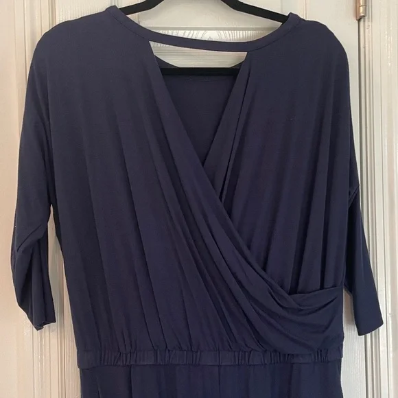 Soft Surroundings Deep Blue Midi Dress in large petite - Picture 5 of 6